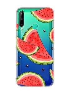 Прозорий чохол для Huawei P40 lite E / Y7p  :: Скибки кавуна (принт 342)