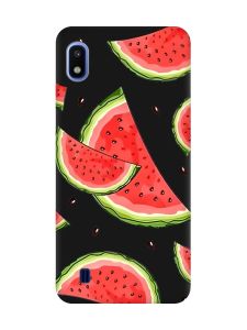 Матовий чорний чохол на Samsung Galaxy A10 (2019) A105 :: Скибки кавуна (принт 342)