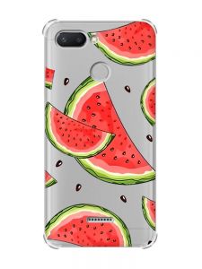 Чохол із потовщеними кутами для Xiaomi Redmi 6 :: Скибки кавуна (принт 342)