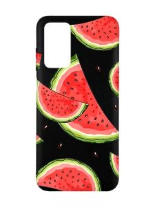Матовий чорний чохол на Xiaomi Redmi Note 11 4G :: Скибки кавуна (принт 342)