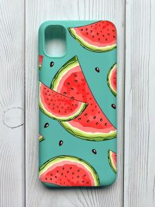 Матовий бірюзовий чохол на Samsung Galaxy A04E / A042 :: Скибки кавуна (принт 342)