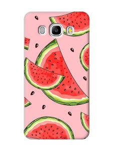 Матовий рожевий чохол на Samsung Galaxy J5(2016) J510 :: Скибки кавуна (принт 342)