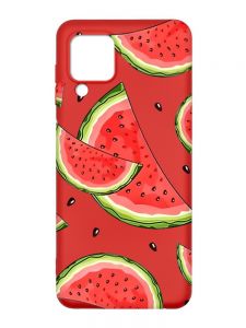 Матовий червоний чохол на Samsung Galaxy M32/A22/M22 4G :: Скибки кавуна (принт 342)