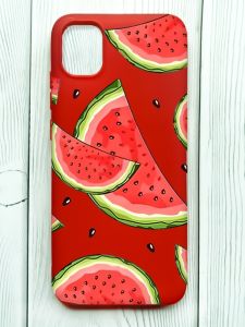 Матовий червоний чохол на Samsung Galaxy A04E/A042 :: Скибки кавуна (принт 342)