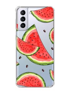 Чохол з потовщеними кутами на Samsung Galaxy S21 Plus :: Скибки кавуна (принт 342)
