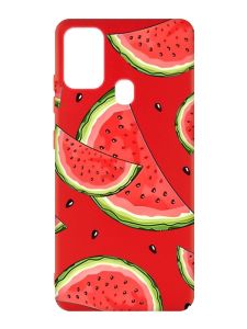 Матовий червоний чохол на Samsung Galaxy M30s/M21 :: Скибки кавуна (принт 342)