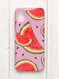 Матовий рожевий чохол на Samsung Galaxy A04E/A042 :: Скибки кавуна (принт 342)