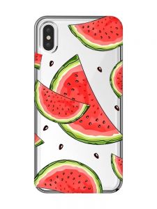 Прозорий чохол на iPhone XS Max :: Скибки кавуна (принт 342)