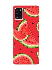 Матовий червоний чохол на Samsung Galaxy A31 :: Скибки кавуна (принт 342)