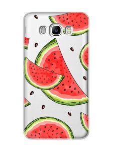 Прозорий чохол на Samsung Galaxy J7(2016) J710 :: Скибки кавуна (принт 342)