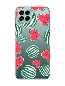 Прозорий чохол на Samsung Galaxy M33 5G :: Кавуни сердечка (принт 343)