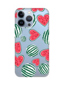 Прозорий чохол на Apple iPhone 13 Pro :: Кавуни сердечка (принт 343)
