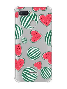 Чохол із потовщеними кутами для Xiaomi Redmi 6 :: Кавуни сердечка (принт 343)