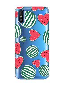 Прозорий чохол на Xiaomi Redmi 9A  :: Кавуни сердечка (принт 343)