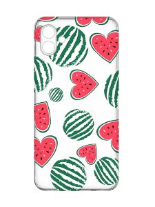 Прозорий чохол на Samsung Galaxy A04e/A042 :: Кавуни сердечка (принт 343)