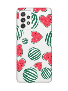 Прозорий чохол на Samsung Galaxy A72/A725 :: Кавуни сердечка (принт 343)