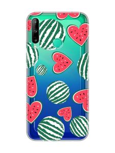 Прозорий чохол для Huawei P40 lite E / Y7p  :: Кавуни сердечка (принт 343)