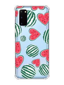 Чохол із потовщеними кутами на Samsung Galaxy S20 Plus :: Кавуни сердечка (принт 343)