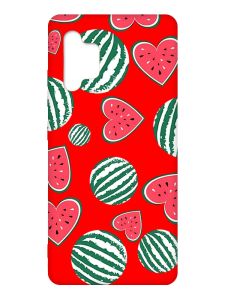 Матовий червоний чохол на Samsung Galaxy A32 :: Кавуни сердечка (принт 343)