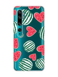 Прозорий чохол на Xiaomi Mi Note 10/Note 10 Pro :: Кавуни сердечка (принт 343)