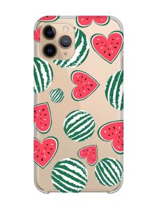 Прозорий чохол на Apple iPhone 11 Pro (5,8) :: Кавуни сердечка (принт 343)