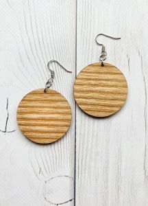 Сережки з дерева (натуральний ясен :: модель 4)