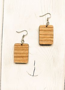 Сережки з дерева (натуральний ясен :: модель 2)