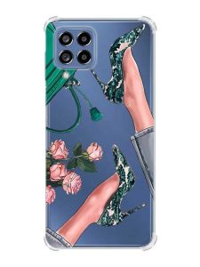 Чохол з потовщеними кутами на Samsung Galaxy M53 (M536) 5G :: Туфельки і квіти (принт 225)