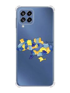Чохол з потовщеними кутами на Samsung Galaxy M53 (M536) 5G :: Карта України (принт 261)