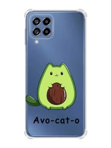 Чохол з потовщеними кутами на Samsung Galaxy M53 (M536) 5G :: Котик Авокадо (принт 306)