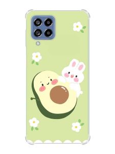 Чохол з потовщеними кутами на Samsung Galaxy M53 (M536) 5G :: Авокадо і зайченя (принт 311)