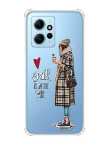 Чохол з потовщеними кутами на Xiaomi Redmi Note 12 4G :: Дівчина з кавою (принт 59)