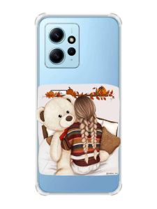Чохол з потовщеними кутами на Xiaomi Redmi Note 12 4G :: Дівчинка з ведмедиком (принт 117)