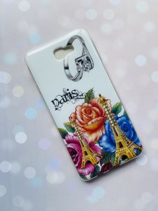 Силіконовий чохол із малюнком для SAMSUNG Galaxy J7 Prime Вежа і рози