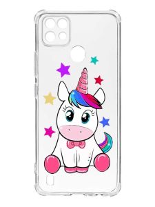 Чохол з потовщеними кутами на Realme C21 :: Єдиноріг (принт 102)