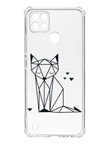 Чохол з потовщеними кутами на Realme C21 :: Лисиця (принт 126)