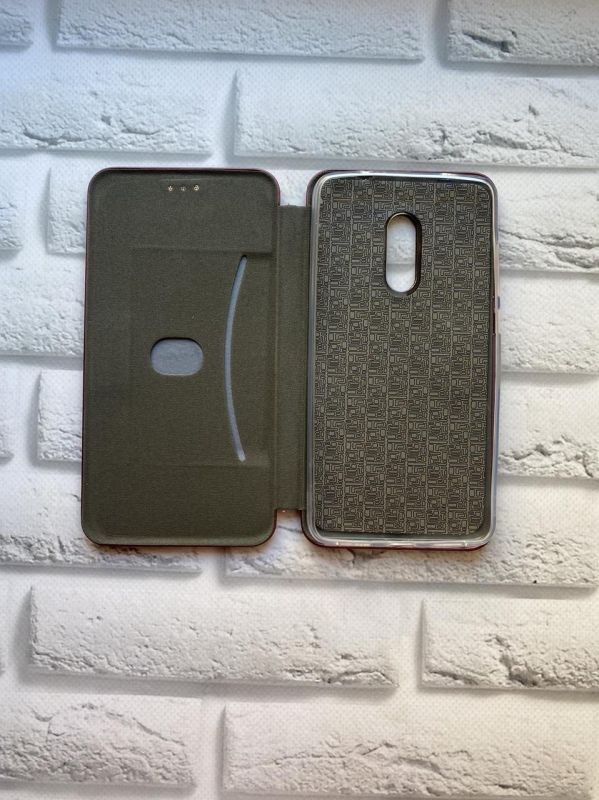 Чохол-книжка з малюнком для Xiaomi Redmi Note 4/ Note 4X Бордовий :: Різнокольорові сердечка (принт 332)