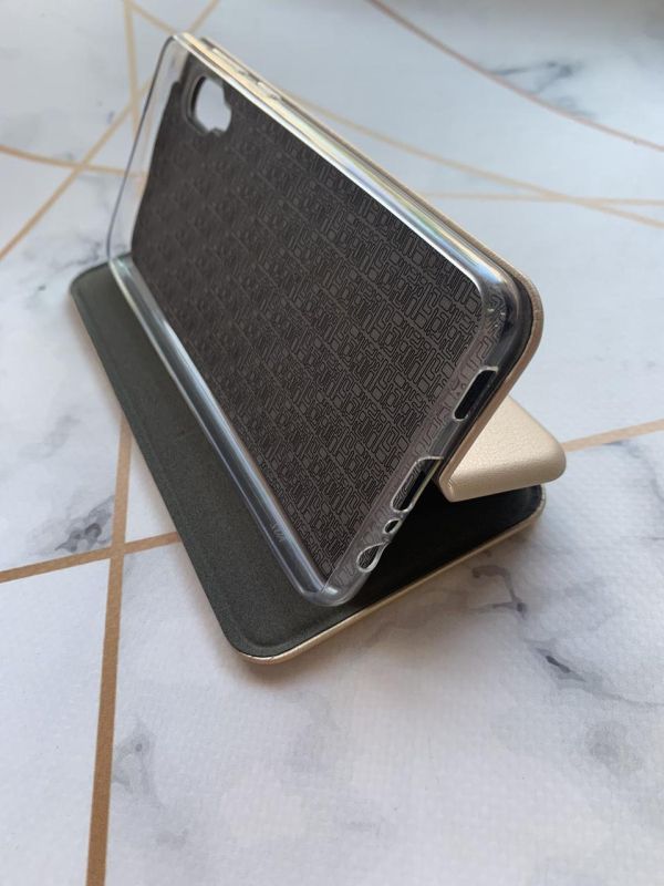 Чохол-книжка з малюнком для Samsung Galaxy A02/ A022 (2021) Золотий :: Різнокольорові сердечка (принт 332)