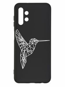 Матовий чорний чохол на Samsung Galaxy A13 4G :: Колібрі (принт 123)