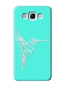 Матовий бірюзовий чохол на Samsung Galaxy J7(2016) J710 :: Колібрі (принт 123)