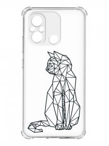 Чохол з потовщеними кутами на Xiaomi Redmi 12C :: Котик (принт 124)