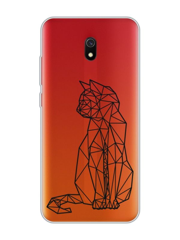 Прозорий чохол на Xiaomi Redmi 8A :: Котик (принт 124)