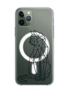 Магнітний чохол на iPhone 12/12 Pro із підтримкою MagSafe :: Котик (принт 124)