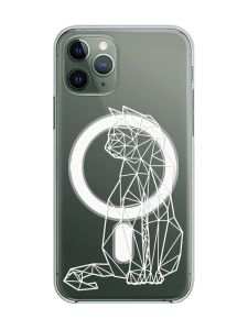 Магнітний чохол на iPhone 12/12 Pro із підтримкою MagSafe :: Котик (принт 125)