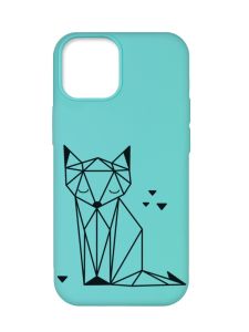 Матовий бірюзовий чохол на Apple iPhone 12 Pro Max :: Лисиця (принт 126)