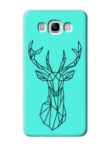 Матовий бірюзовий чохол на Samsung Galaxy J7(2016) J710 :: Олень (принт 128)