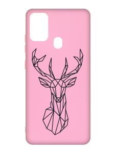 Матовий рожевий чохол на Samsung Galaxy M30s/M21 :: Олень (принт 128)