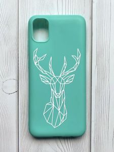 Матовий бірюзовий чохол на Samsung Galaxy A04E / A042 :: Олень (принт 129)