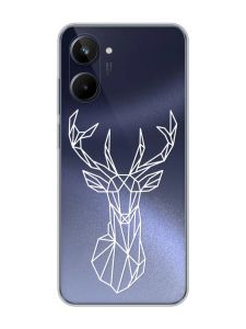Прозорий чохол на Realme 10 4G :: Олень (принт 129)