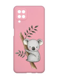 Матовий рожевий чохол на Samsung Galaxy A12 :: Коала (принт 132)